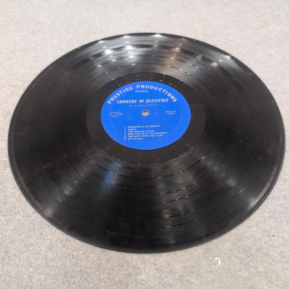 The Embassy Quartet Showers of Blessings Vinyl LP Prestige Productions PP70-414 - Picture 3 of 4
